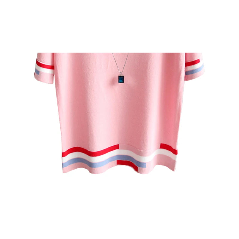 Striped Collar Casual Blouse