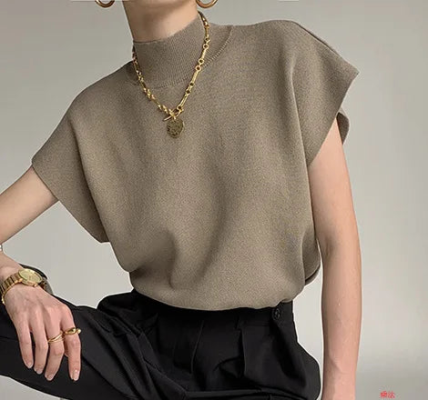Amsterdam High-Neck Knit T-shirt