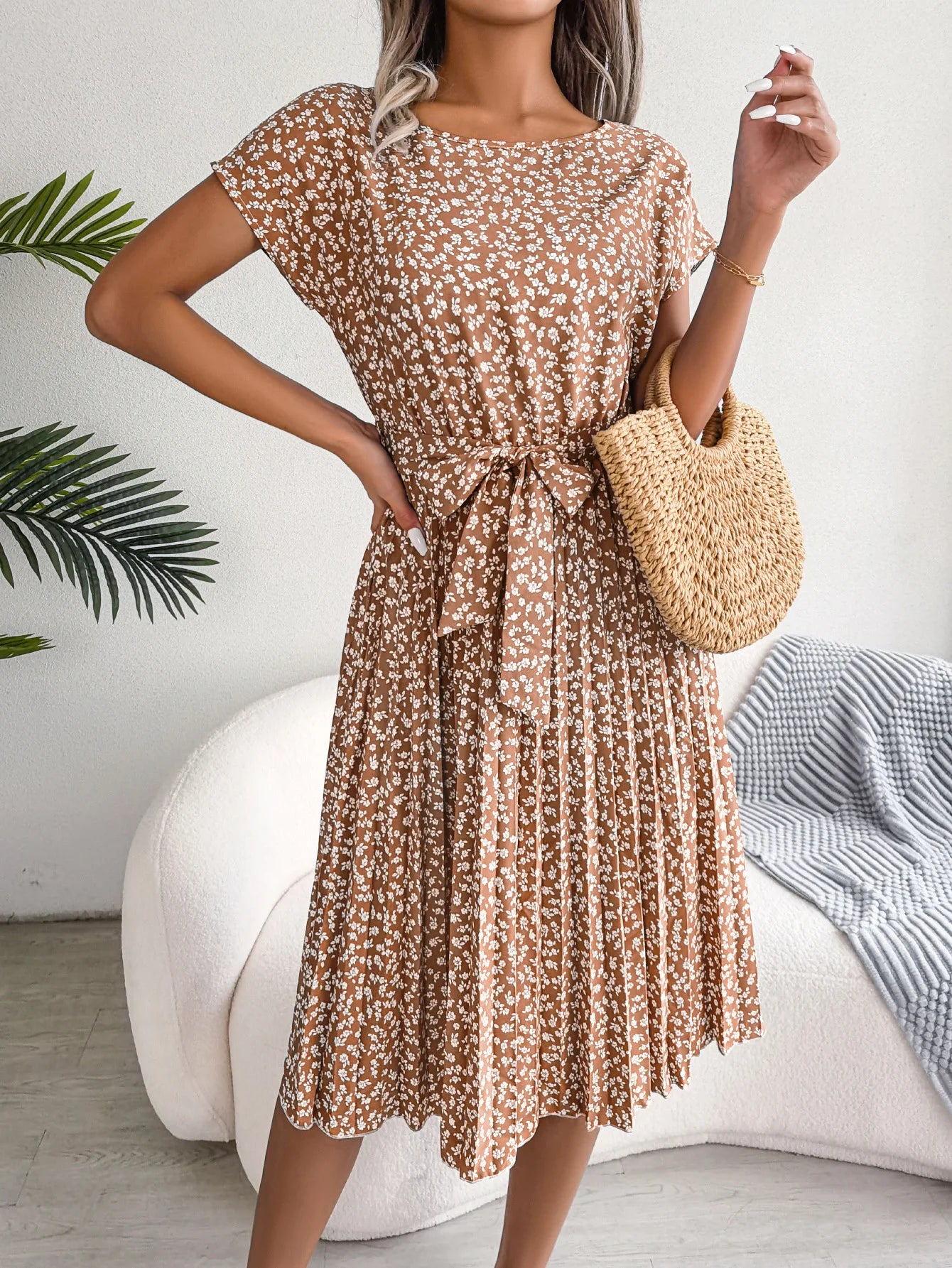 Istanbul Pleated Floral Dress