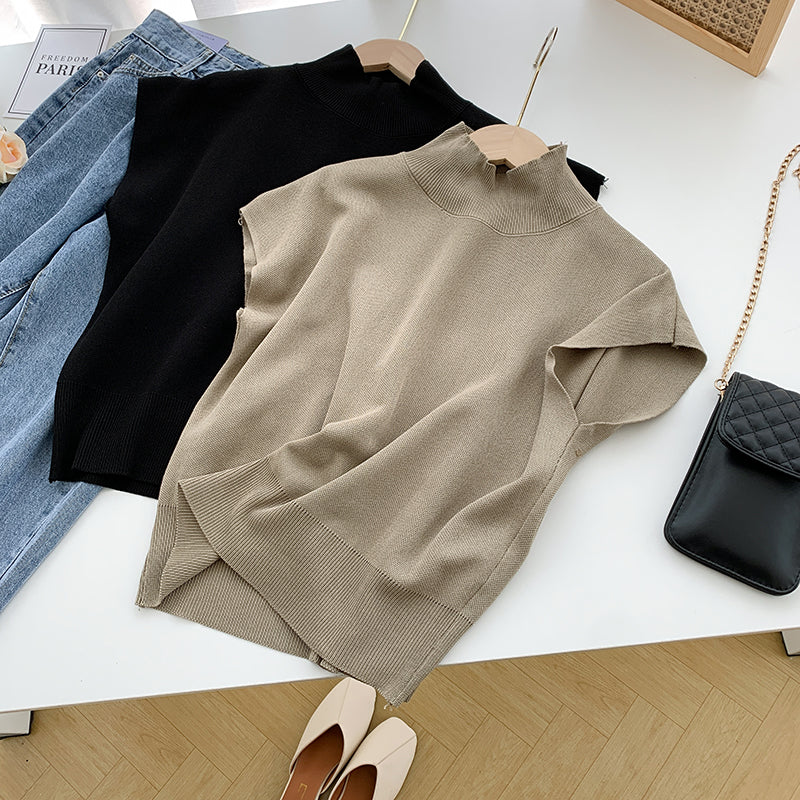 Amsterdam High-Neck Knit T-shirt