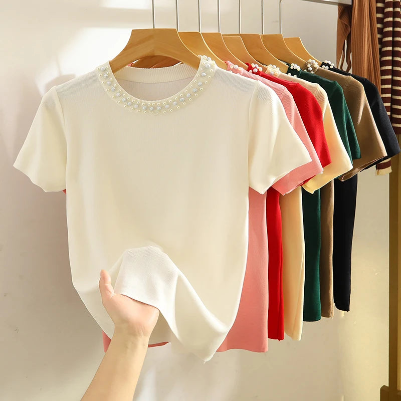 Dubai Pearl-Detail Blouse