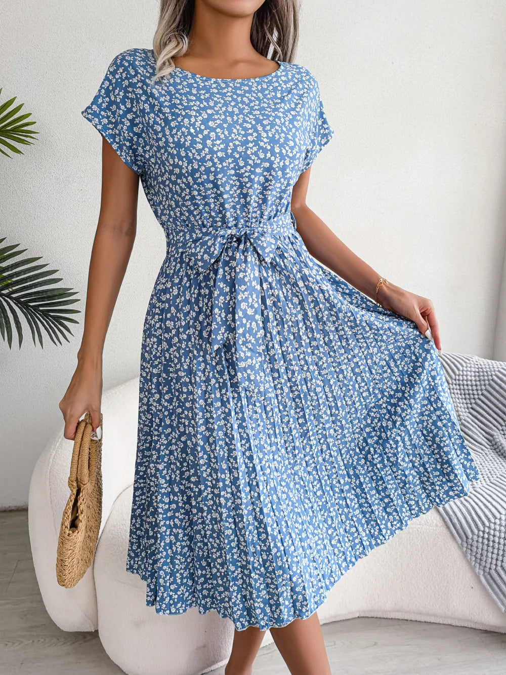 Istanbul Pleated Floral Dress