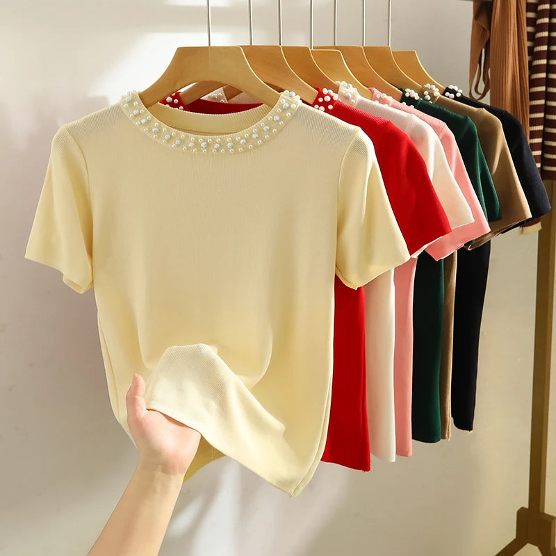 Dubai Pearl-Detail Blouse