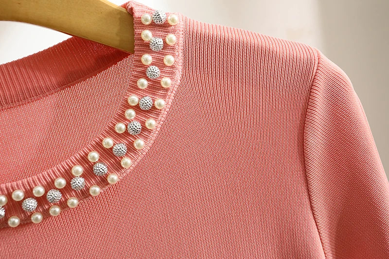 Dubai Pearl-Detail Blouse