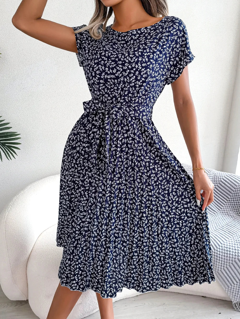Istanbul Pleated Floral Dress